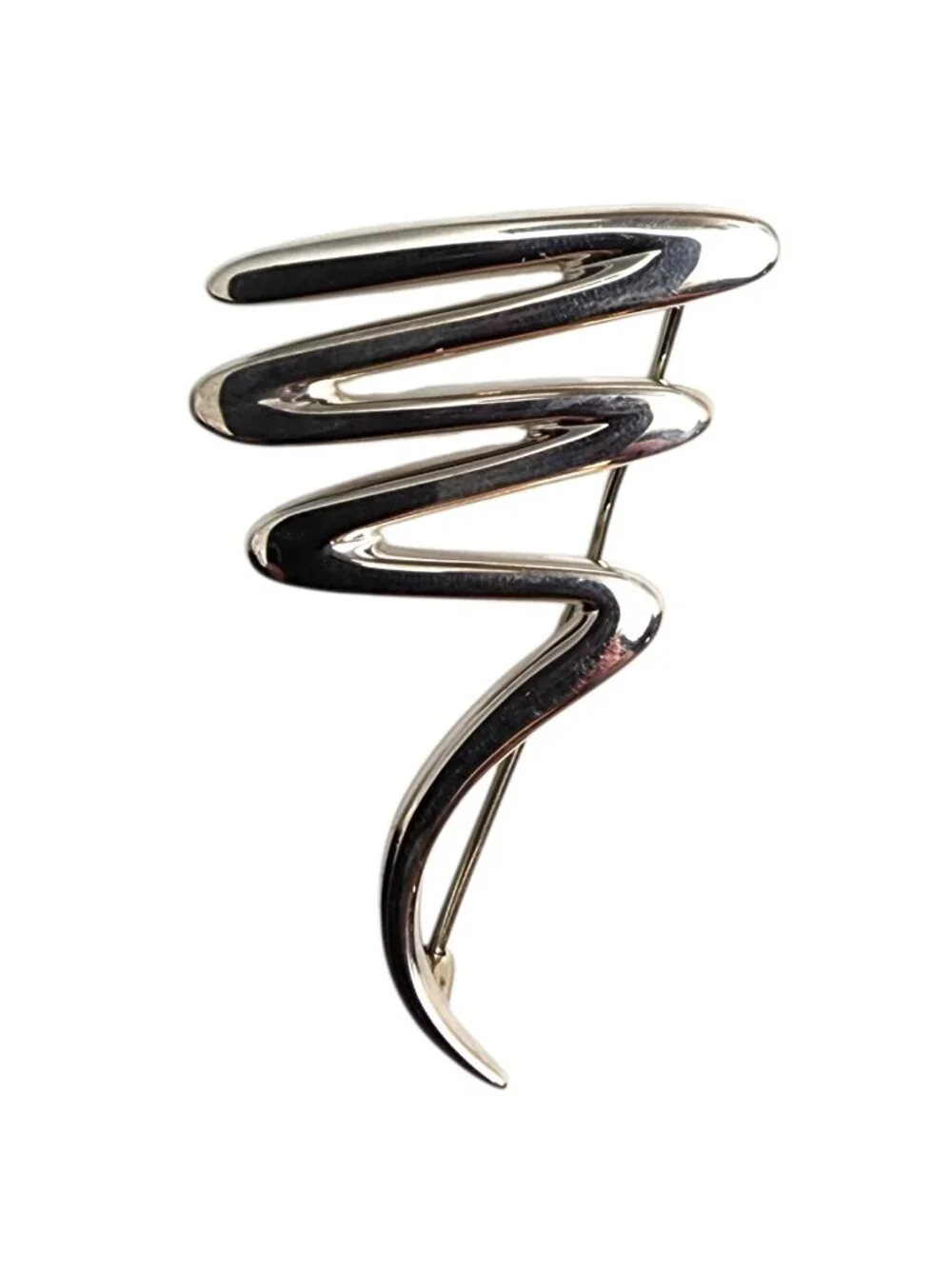 Tiffany & Co Paloma Picasso Scribble Sterling Silver Zig Zag Pin #25348